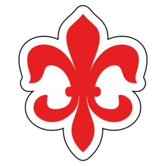 Fleur-de-lis Sticker (Red)